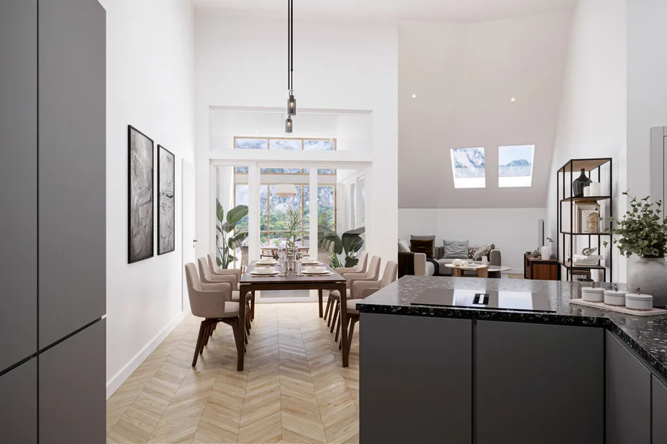 "Gartenauerhof", NINE. Three-room apartment with residential building subsidy possible