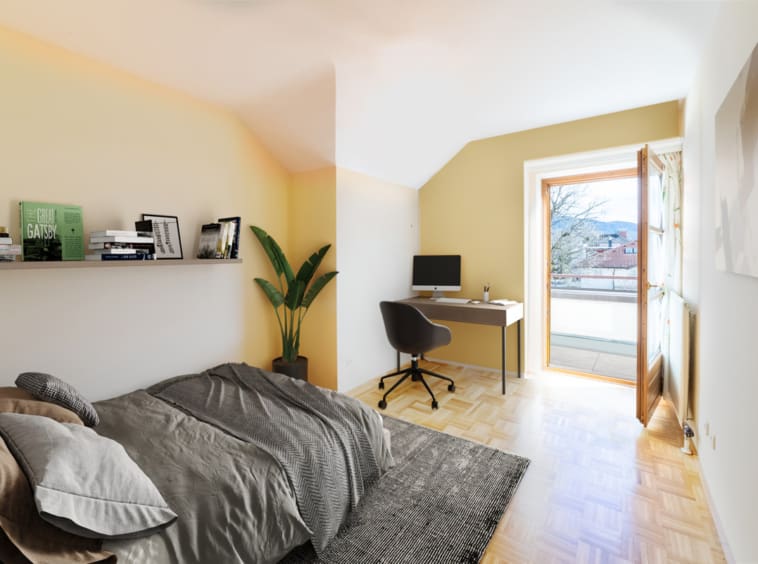 Terrassenblick-Schlafzimmer-Wohnung-kaufen-Salzburg-Parsch-Immorist